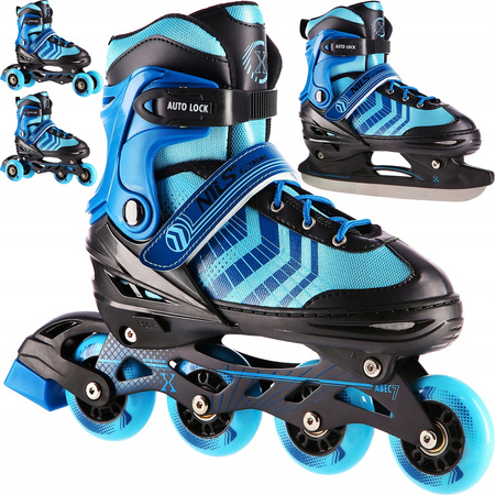 Łyżworolki, wrotki, łyżwy hokejowe, wrotko-rolki 4w1 Nils Extreme NH18192a rozmiar M 34-38