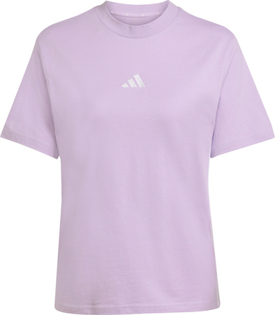 Koszulka damska adidas Essentials 3-Stripes Cotton jasnofioletowa JX7619