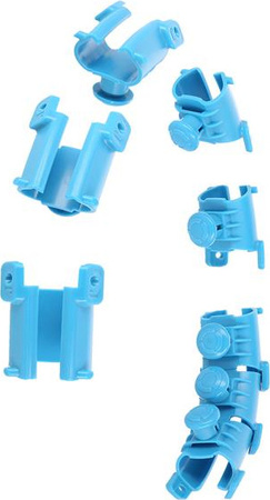 Zestaw hula hop z wypustkami i obciążnikiem HMS hhw01 niebieskie pas wyszczuplający br163 czerwony