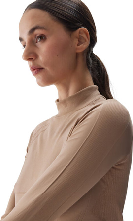 Bielizna termoaktywna termiczna bezszwowa koszulka bluza damska 4F F156 jasny brąz 4FWAW24USEAF156 82S