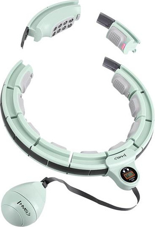 Zestaw hula hop magnetyczny green HHM13 z licznikiem HMS pas wyszczuplający br163 black