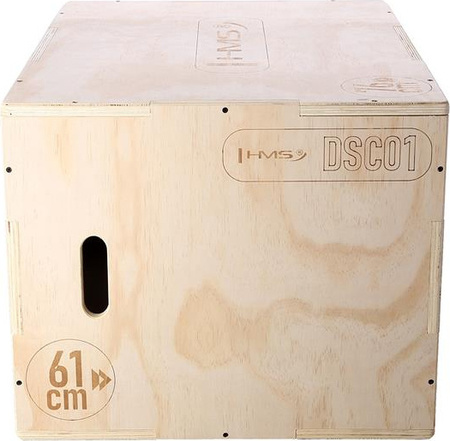 Skrzynia treningowa pylometryczna do ćwiczeń crossfit drewniana HMS DSC01