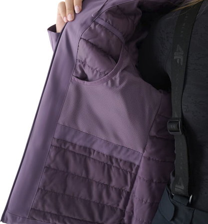 Kurtka narciarska damska 4F F572 fioletowa 4FWAW24TTJAF572 50S