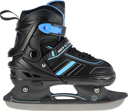 Łyżworolki z wym. pł. hokejową Nils Extreme nh18191 2w1 czarno-niebieski rozm.l(39-43)