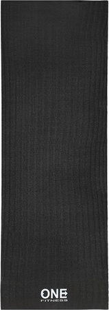 Mata do ćwiczeń fitness jogi yogi aerobiku 173,5 x 61 cm One Fitness YM01 czarna