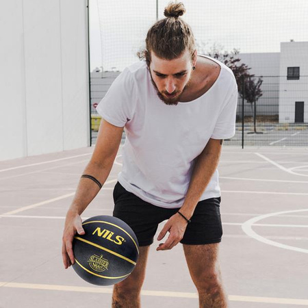 Piłka do koszykówki czarna slasher Nils npk270 rozmiar 7