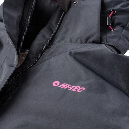 Damska kurtka narciarska ocieplana Hi-tec Lady Nampa czarno-różowa rozmiar L