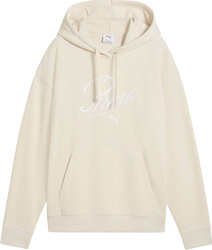 Bluza damska Puma Ess Script Comfort Hoodie kremowa 684983 87