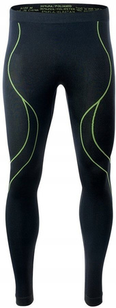 Męska bielizna termoaktywna spodnie kalesony legginsy Hi-Tec Ikar Bottom czarne rozmiar XXL