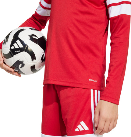 Koszulka dla dzieci adidas Squadra 25 Long Sleeve Jersey czerwono-biała JJ0041