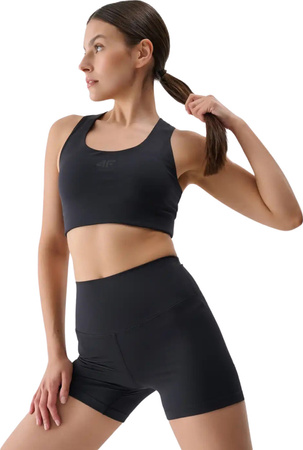 Legginsy damskie krótkie 4F FNK F021 głęboka czerń 4FRSS25TFSTF021 20S