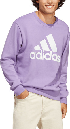 Bluza męska adidas Essentials French Terry Big Logo fioletowa IC9327