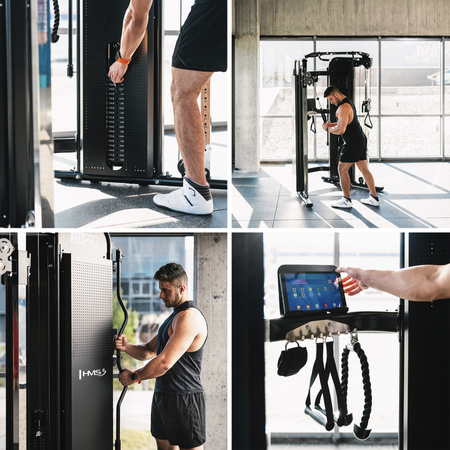 ARES PRO BRAMA DO ĆWICZEŃ Z WYCIĄGIEM I STOSEM COMMERCIAL HMS