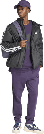 Spodnie męskie adidas Essentials 3-Stripes Fleece fioletowe JX0750