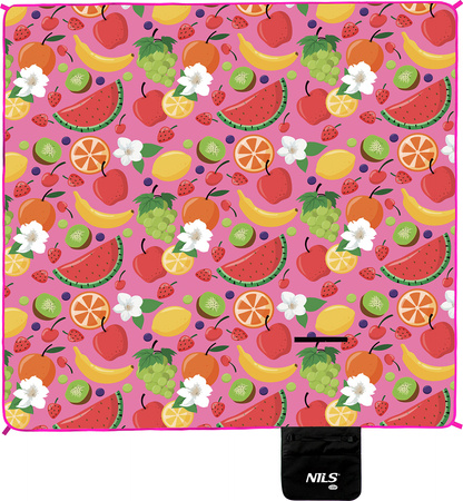 Koc piknikowy owoce 200x200 pe alu Nils camp nc2223