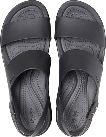 Sandały damskie Crocs Brooklyn Low Wedge czarne 206453 060