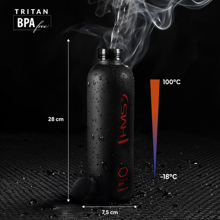 Butelka turystyczna treningowa na wodę tritanowa Nils camp NCD61 czarna 1000ml