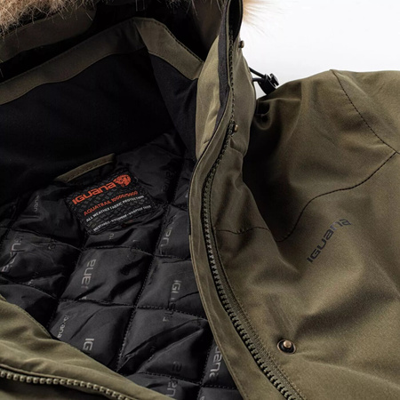 Damska kurtka wodoodporna parka z kapturem ocieplana Iguana Nermin W rozmiar S