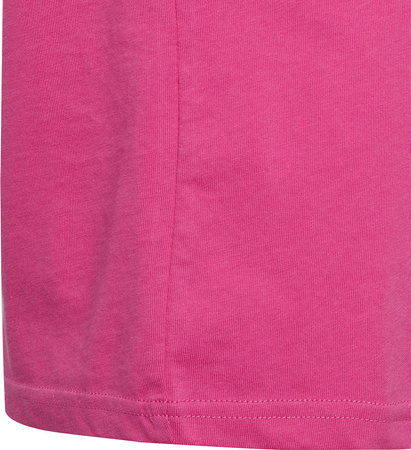 Koszulka dla dzieci adidas Essentials 3-Stripes Cotton Loose Fit Boyfriend Tee różowa IC3639
