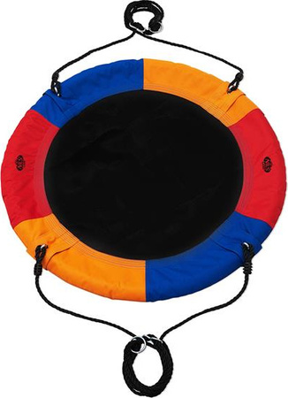 Bocianie gniazdo huśtawka Nils Camp NB5003 średnica 90 cm niebiesko-czerwono-pomarańczowe