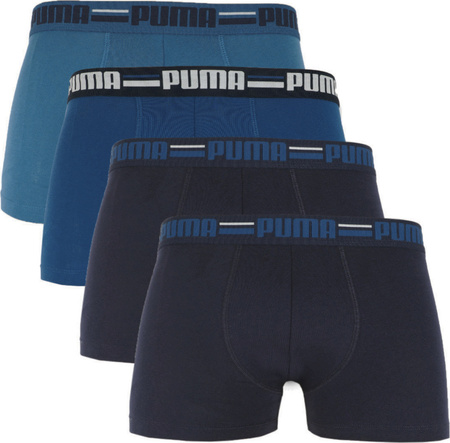 Bokserki męskie Puma Brand Elastic 4pak granatowe/niebieskie 938197 02