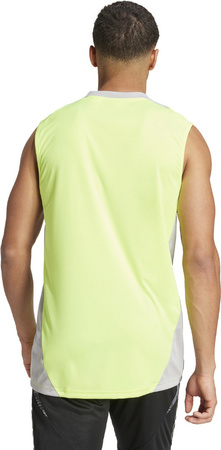 Koszulka męska adidas Tiro 24 Competition Training Sleeveless Jersey limonkowa IR5478