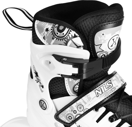 Łyżworolki, wrotki, łyżwy hokejowe, wrotko-rolki świecące LED z wymienną płozą 4w1 Nils Extreme NH10905 rozmiar L 39-42