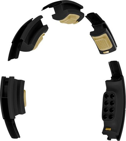 Zestaw Hula hop magnetyczny czarno-złote HHM13 z licznikiem HMS pas wyszczuplający BR163