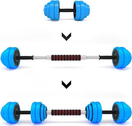 Sztangielki/sztanga gumowane HMS SGG30BAR 30 kg