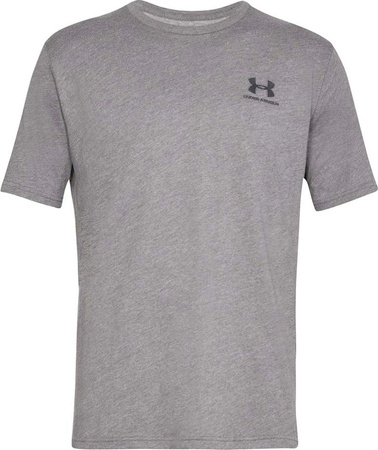 Koszulka męska z krótkim rękawem Under Armour Sportstyle Left Chest SS szary melanż 1326799 036
