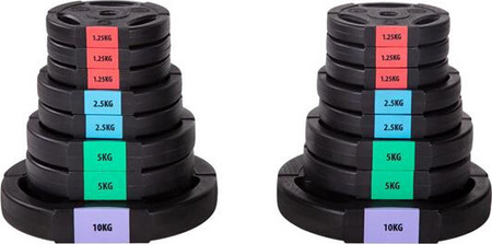 Zestaw sztanga i sztangielki kompozytowe treningowe HMS SGSP60 62 kg