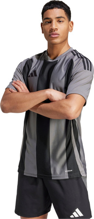 Koszulka męska adidas Striped 24 Jersey szaro-czarna IW2145
