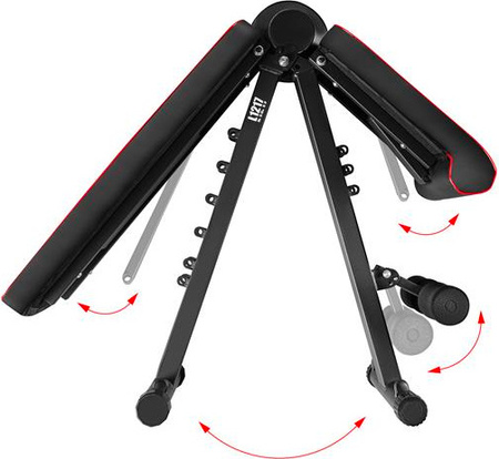 Regulowana ławka do ćwiczeń z linkami HMS L1217