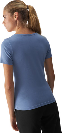 Koszulka damska 4F F1649 denim 4FWAW24TTSHF1649 32S