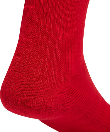 Skarpety piłkarskie adidas Football Cushioned Performance Crew czerwone JW3435