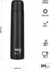 Termos turystyczny ze stali nierdzewnej Nils Camp NC3804 czarny 1000 ML