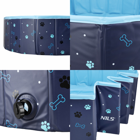 Basen dla psów zwierząt składany ogrodowy Nils Camp NC2805 120x30cm