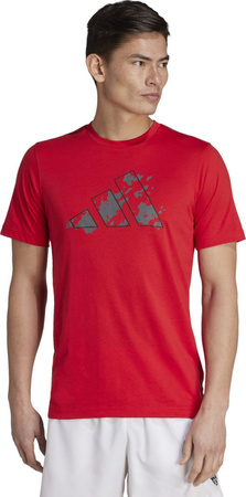 Koszulka męska adidas Train Essentials Seasonal Training Graphic czerwona IJ9604