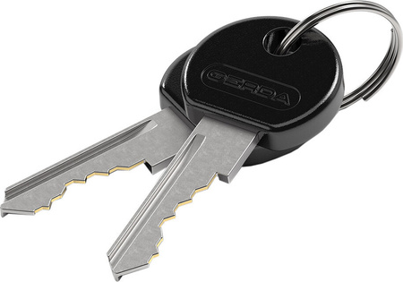 Zapięcie rowerowe Gerda łańcuch, korpus okrągły, osłona klucza czarna Flex 1200/8S