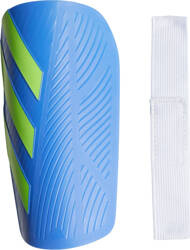 Ochraniacze piłkarskie na golenie piszczele nagolenniki dla dzieci adidas Tiro Club niebiesko-limonkowe JM4204