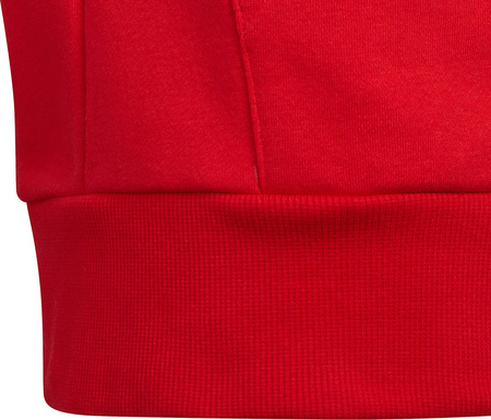 Bluza dla dzieci adidas Colorblock Fleece Hoodie czerwona HC5657