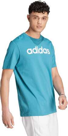 Koszulka męska adidas Essentials Single Jersey Linear Embroidered Logo Tee jasnoniebieska IJ8655