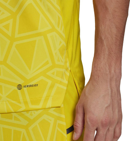 Koszulka męska adidas Condivo 22 Goalkeeper Jersey Short Sleeve żółta HF0138