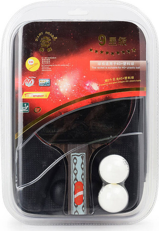 Rakietka do tenisa stołowego ping-ponga Giant Dragon 9★ N8092 2 piłeczki, pokrowiec