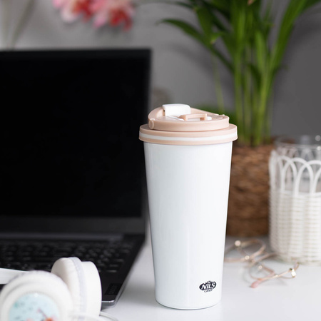 Kubek termiczny turystyczny Nils Camp NCB18 biały 500ml