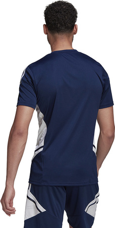Koszulka męska adidas Condivo 22 Jersey V-neck granatowo-biała HA6291