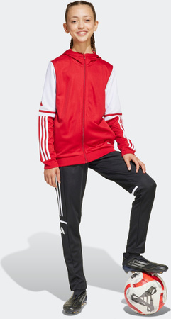 Bluza dla dzieci adidas Squadra 25 Hoodie czerwono-biała JD4801