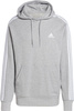 Bluza męska adidas Essentials French Terry 3-Stripes Hoodie szara IC0437