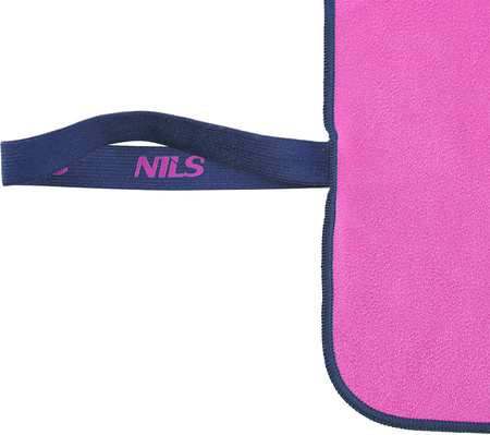 Ręcznik turystyczny z mikrofibry szybkoschnący Nils NCR13 różowy 200x90 cm