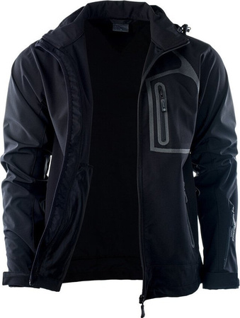 Męska kurtka przejściowa softshell membrana 10000mm Hi-Tec Nils czarna rozmiar XXL